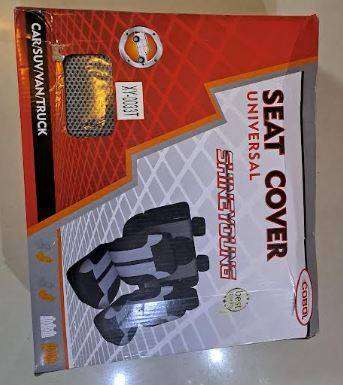 Car Seat Covers 6 Piece Good Quality (Grey & black)