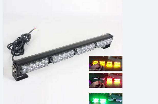 Dual Color LED Emergency Advisor Surface Grille Warning Lightbar for Car Security Flash Strobe