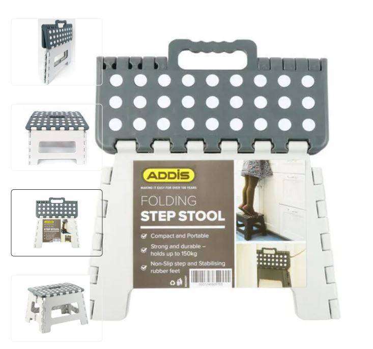 ADDIS FOLDABLE STEP STOOL 22CM