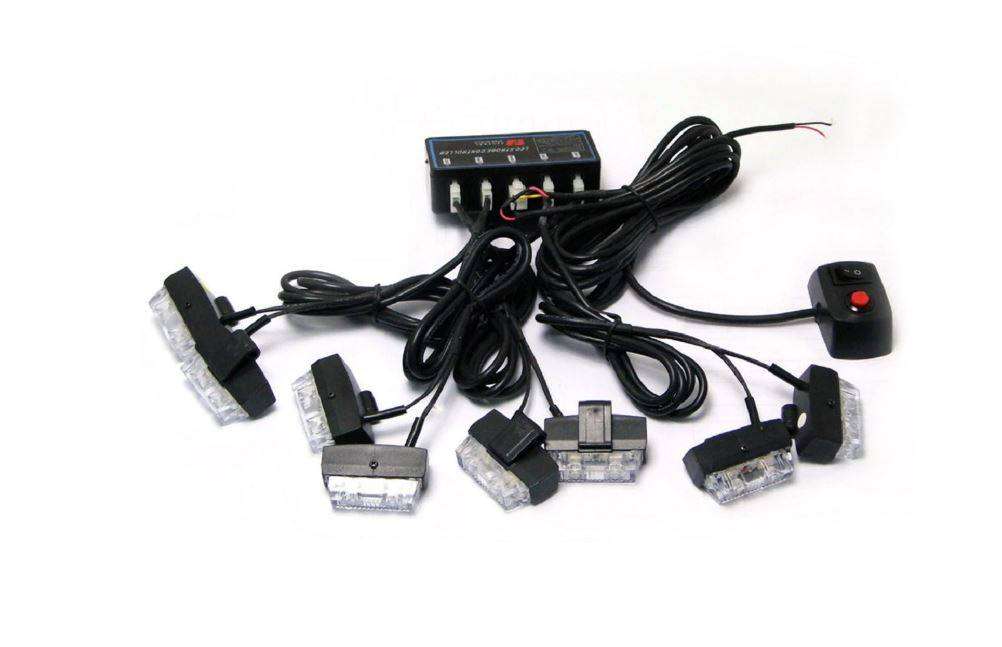 Grill Clip-On Emergency Strobe Warning Lights - Amber