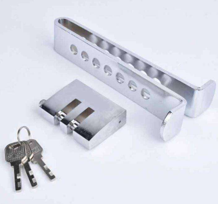 Stainless Steel Car Pedal Lock 8-Hole Anti-Theft Brake Clutch Security Tool