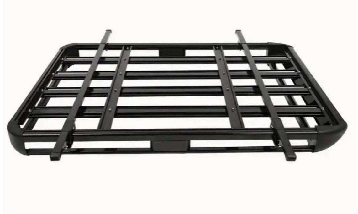 Black Aluminium, Universal Car SUV Luggage Cargo Railing Rack 1400 x 100CM