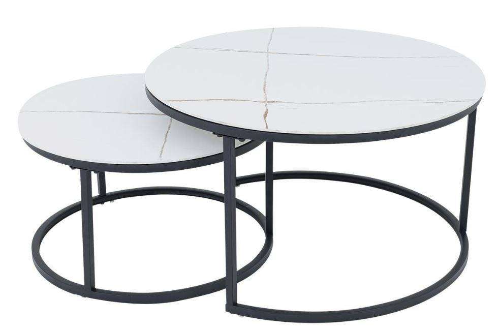 2 Piece Coffee Table - White