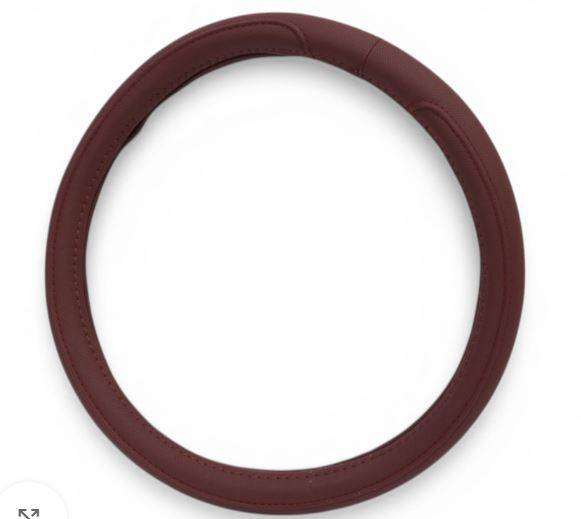 Brown Leather Touch Steering Wheel Cover