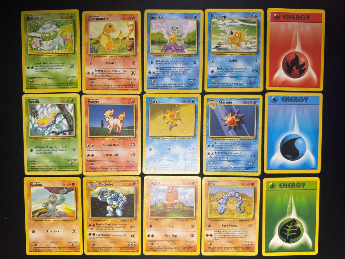 Pokemon - Base Set bundle of 15 cards - 1999 Base Set (Unlimited)