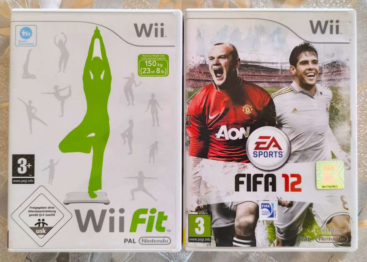 Nintendo Wii Fit Game and Nintendo Wii Fifa 12 Game Bundle