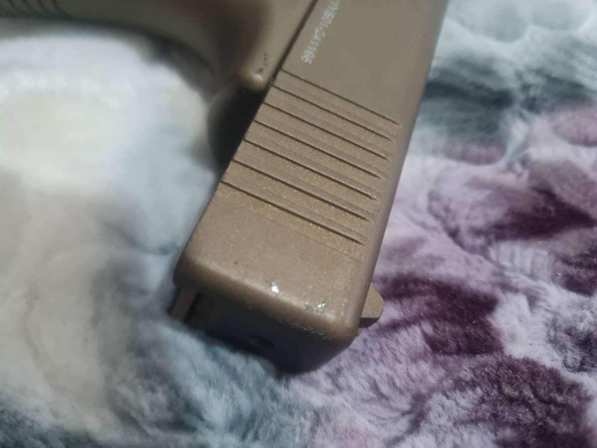 AKSA AK14 Gold/Tan Blank Pepper Gun With 2 Pepper Bullets, Holster And Carry Case