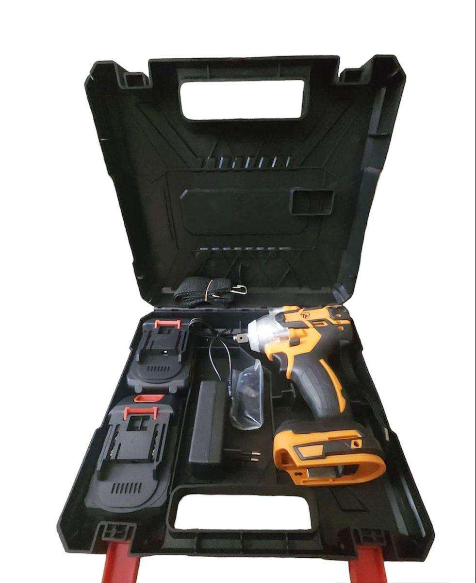 500NM Wireless Impact Wrench, 2 Batteries, Charger, Case & Gloves - 7Pc 21V