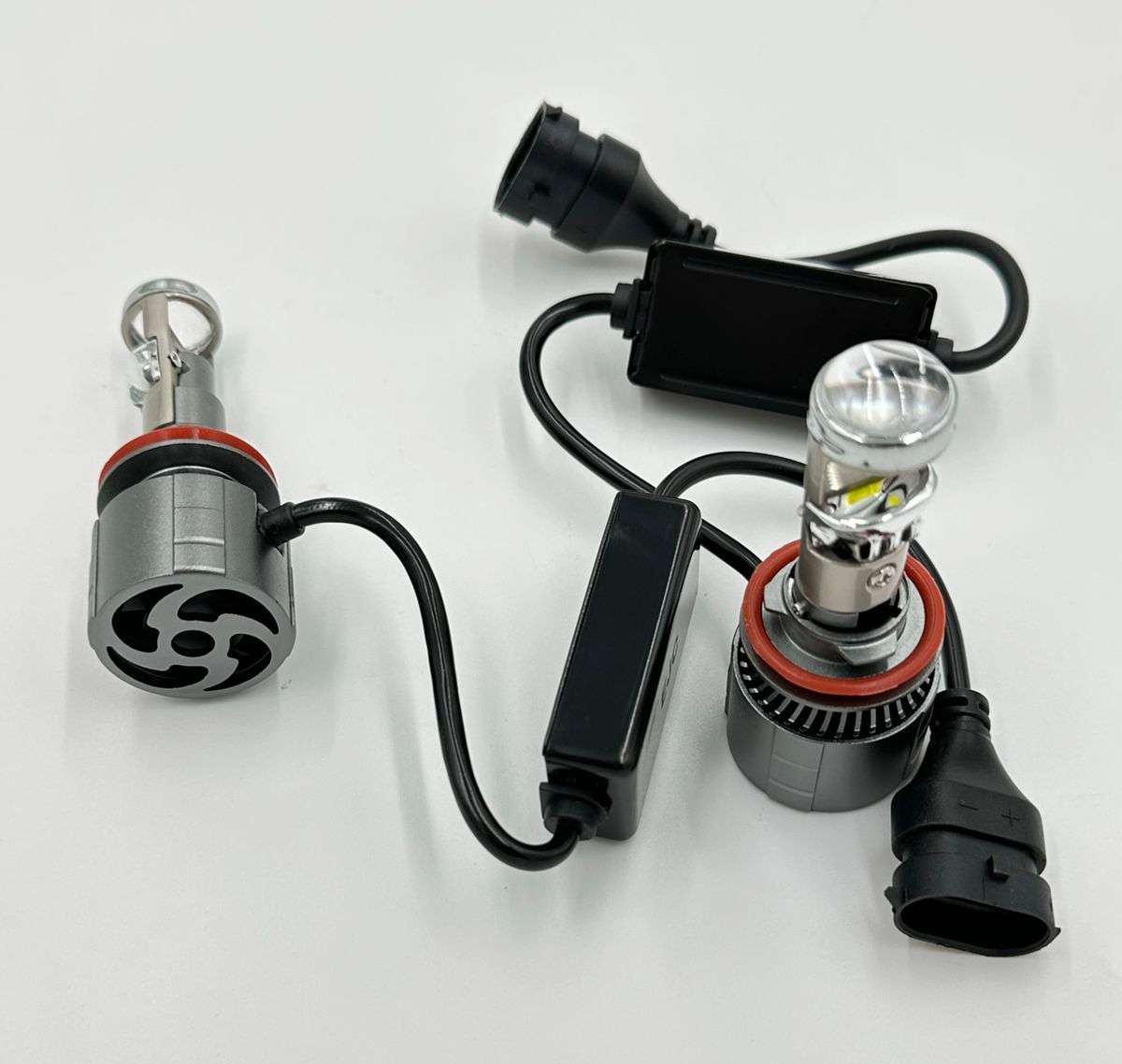 H11 2 Pin 6000 LUMEN LED 35W Headlight Bulbs With Bifocal Projector Lens