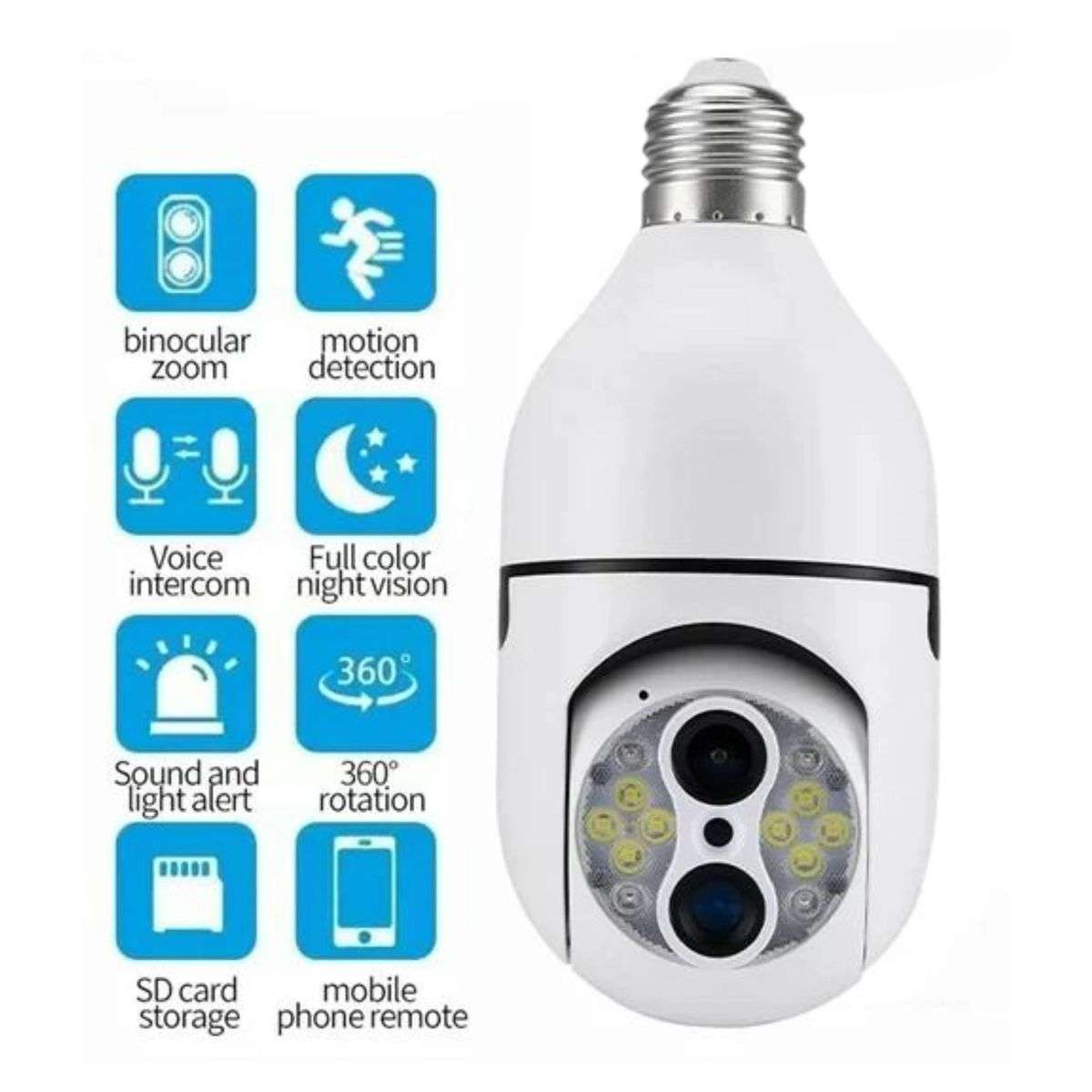 2MP 360 DEGREE SMART INTELLIGENT WIFI CRADLE HEAD CAMERA WITH LED