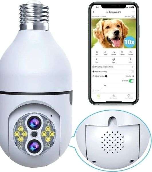 2MP 360 DEGREE SMART INTELLIGENT WIFI CRADLE HEAD CAMERA WITH LED