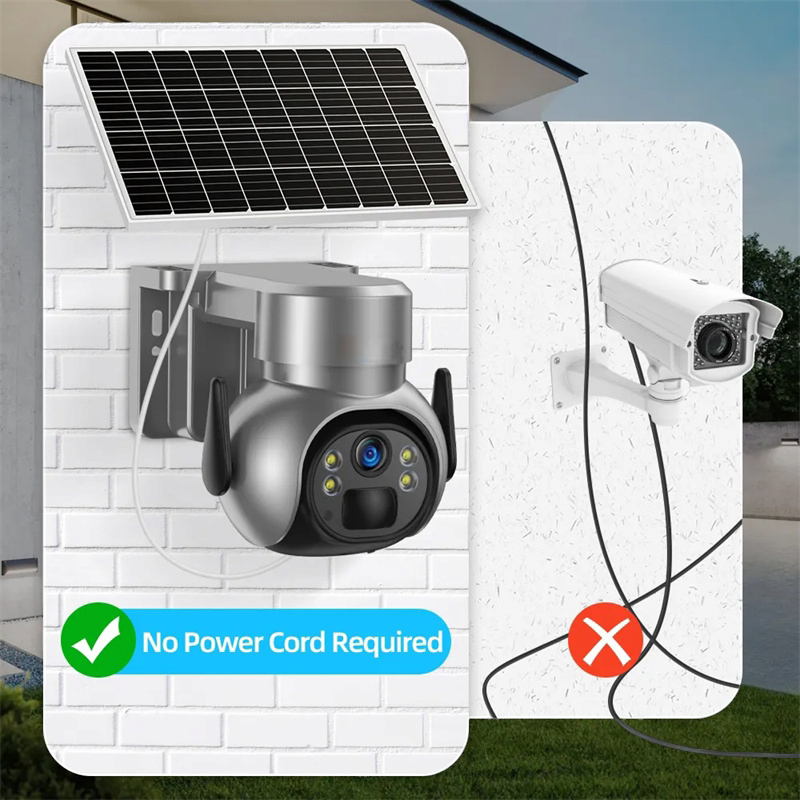 Wireless 4G Sim Card Solar Security Camera 5MP 1080P Color Night Vision (Memory Card Not Included)