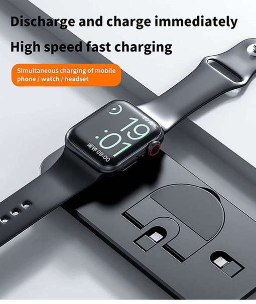 3 In 1 Wireless Charging Dock Station - white