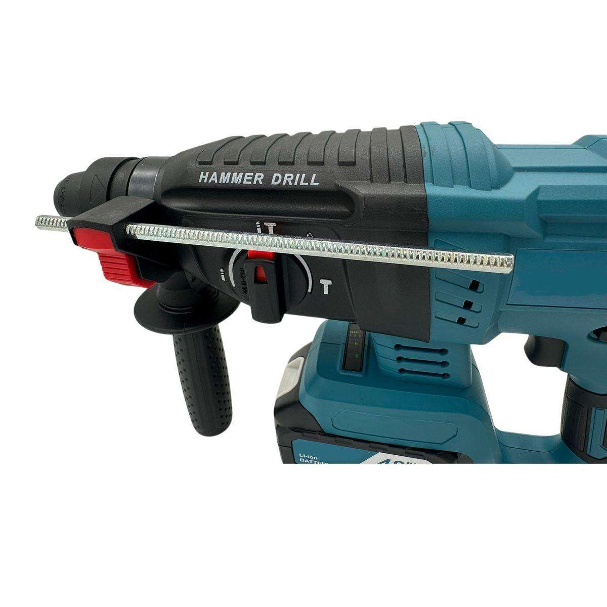 Wireless Handheld Electric Hammer Drill, 2 Lithium Battery Packs & Gloves