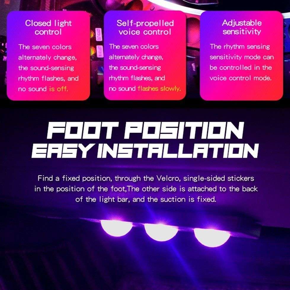 Car Interior Lights Car Floor Mat Star Lighting