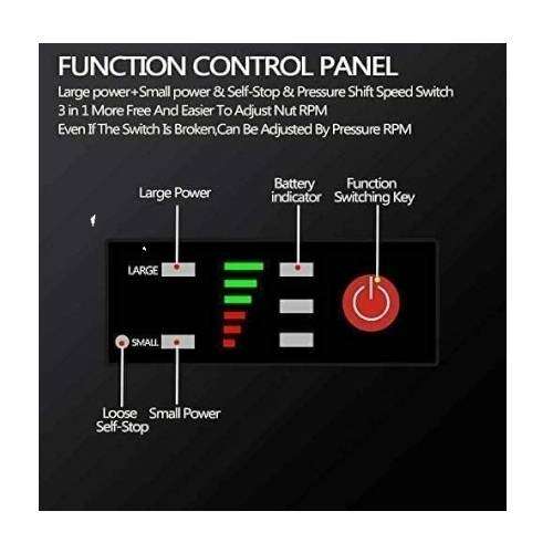 300NM Cordless Impact Wrench, 2 Battery Packs, Charger Carry Case & Gloves