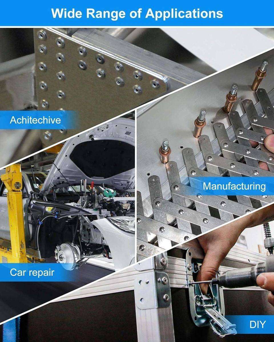 18V Wireless Handheld Rivet Gun, 2 Lithium Rechargeable Batteries & Gloves