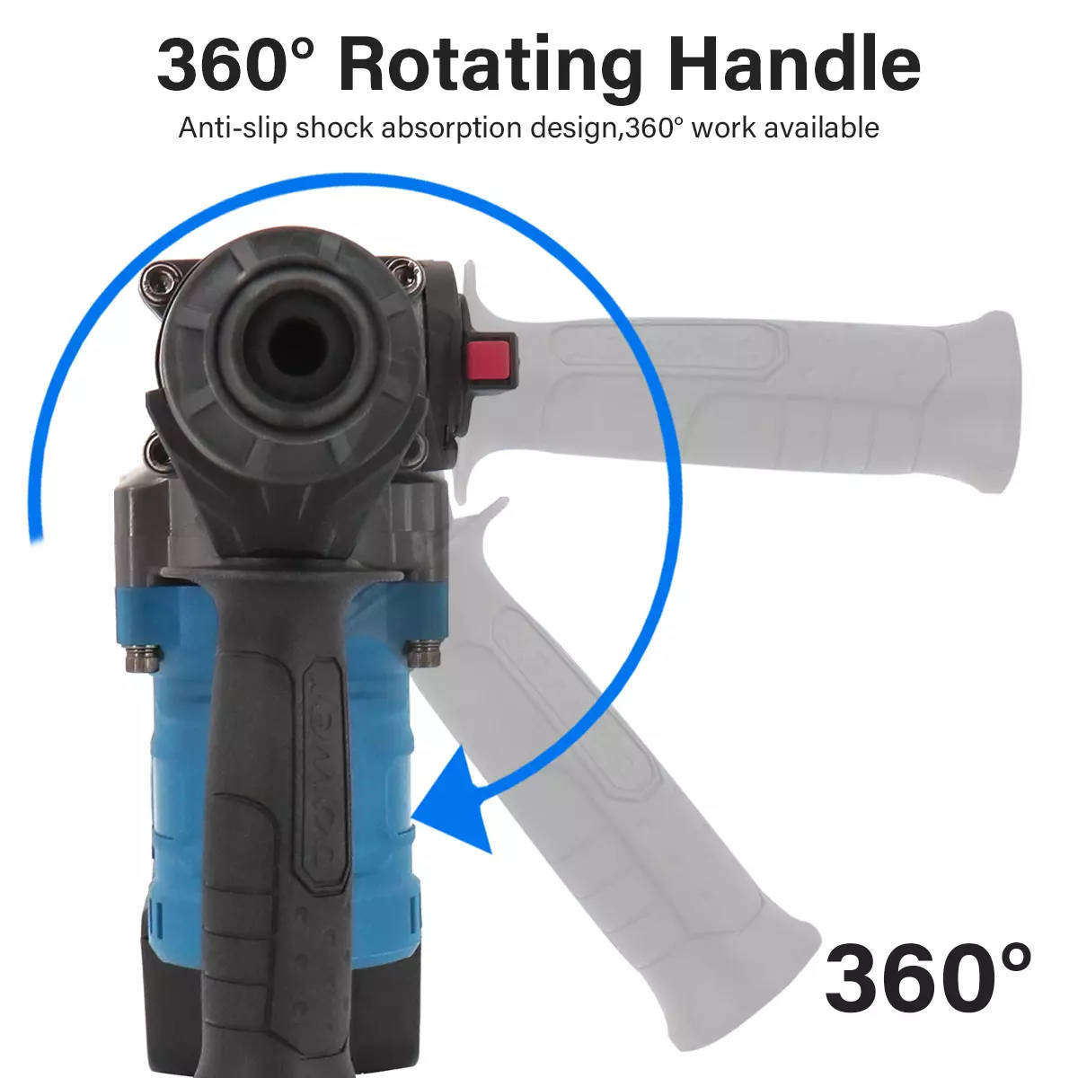 21V Cordless Rotary Hammer Drill - Heavy Duty 850W BL Motor Hammer Drill