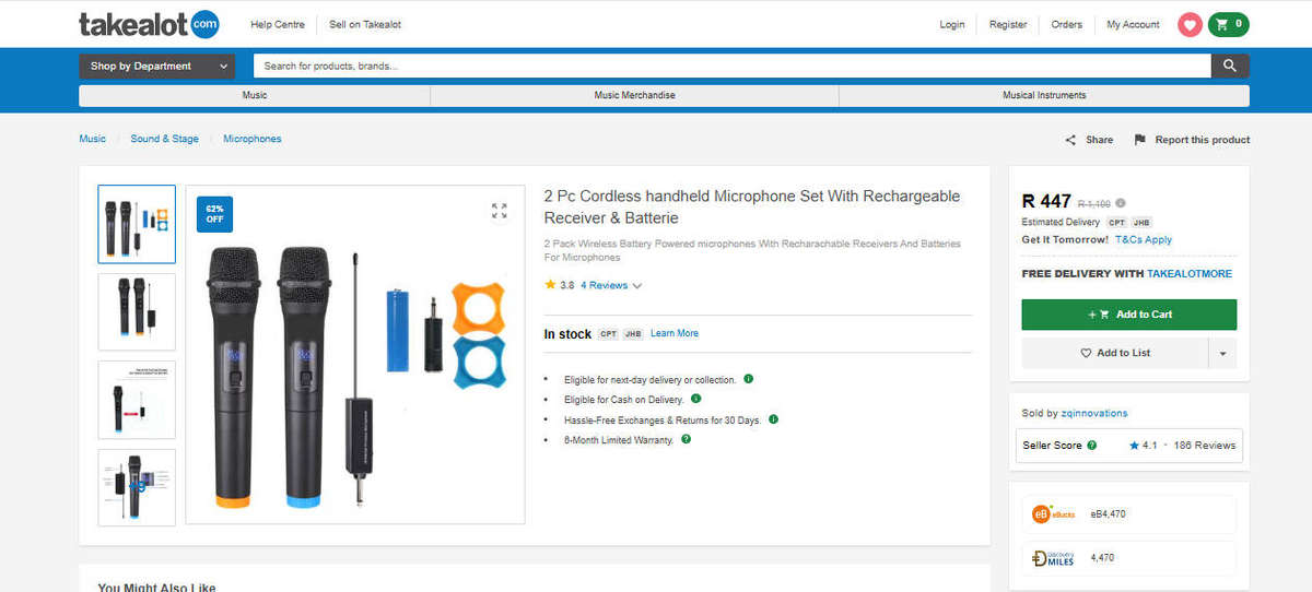 BULK R2700 VALUE 2 Pc Cordless handheld Microphone Set With Rechargeable Receiver & Batteries