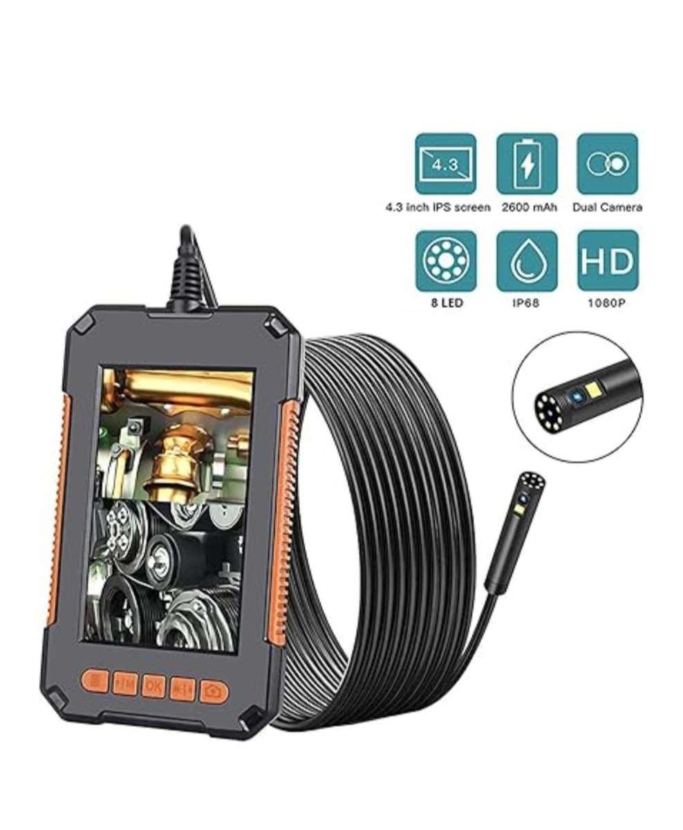 4K HD 4.3" LCD Endoscope Inspection Camera 1080P 8 LED - 5M