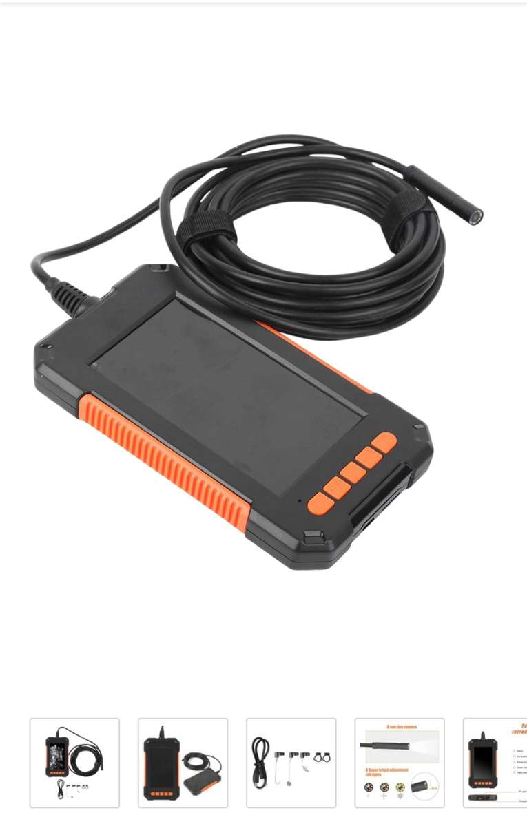 4K HD 4.3" LCD Endoscope Inspection Camera 1080P 8 LED - 5M