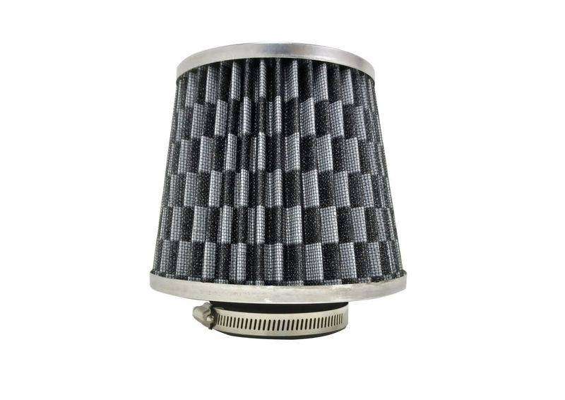 76MM Universal Cold Air Induction Cone Filter Air Filter & Clamp - Carbon