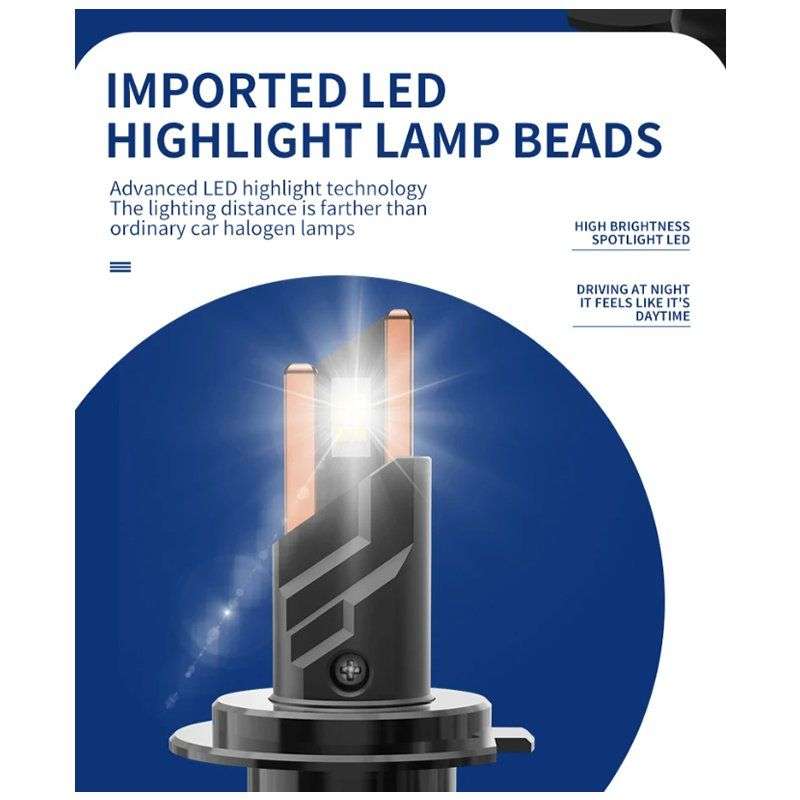 H7 120W Ultra Bright 15000 Lumen LED Headlight Bulb 2 PIN