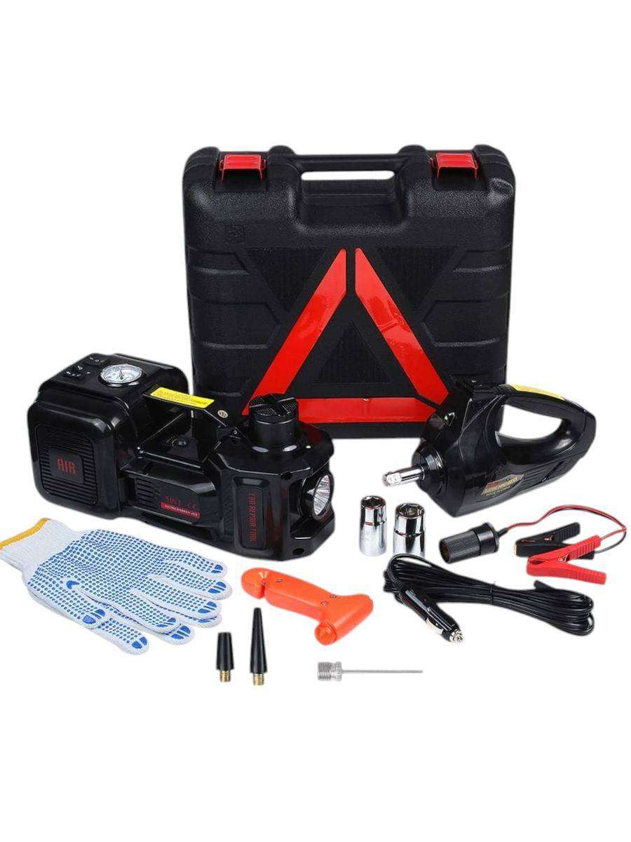 5 Ton 12 V Electric Car Jack With Built In Compressor & Nut Wrench - 3 in 1 - DEEFECTIVE