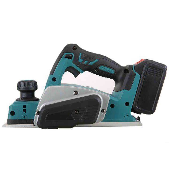 14500 RPM Handheld Electric Wood Planer, 2 Lithium Battery Packs & Gloves