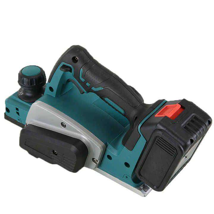 14500 RPM Handheld Electric Wood Planer, 2 Lithium Battery Packs & Gloves