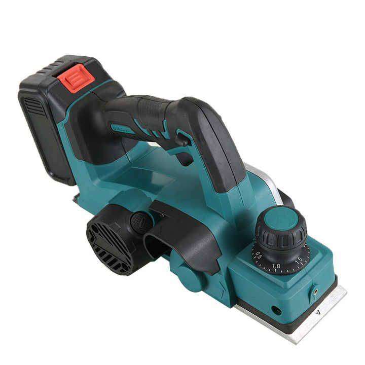 14500 RPM Handheld Electric Wood Planer, 2 Lithium Battery Packs & Gloves