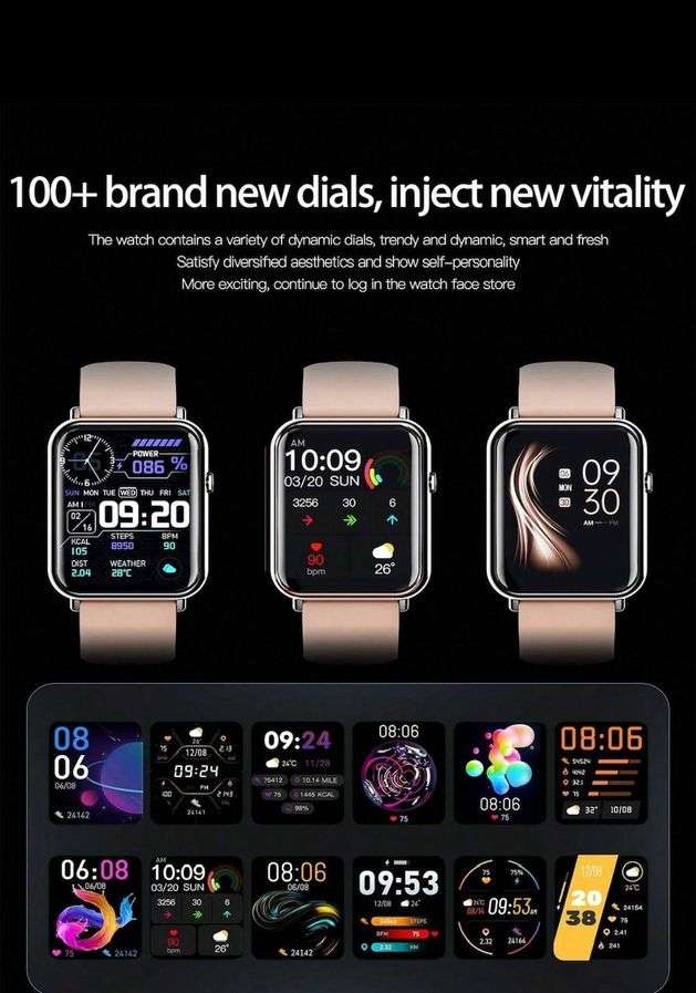Smart Watch For Apple iOS and Android Phones Fitness Tracker - Q19