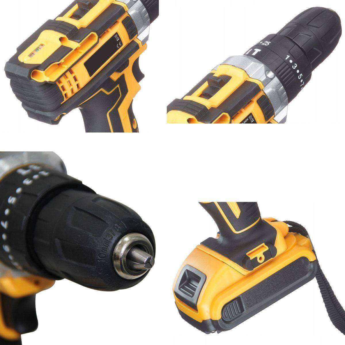 26 Piece Wireless Drill Set With 2 Lithium Ion Battery Packs & Case