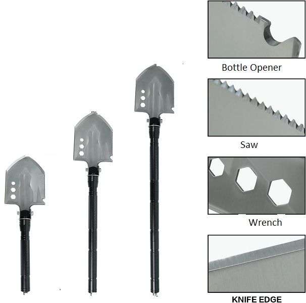 Multifunction Tactical Shovel Folding Camping Survival Tools