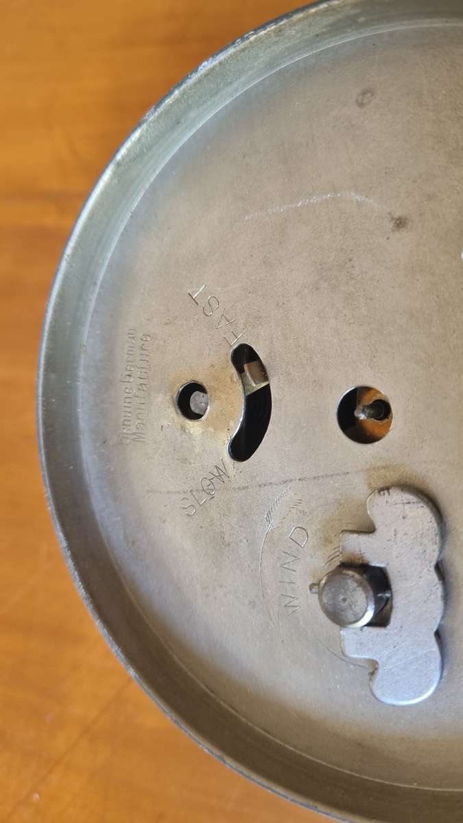 Ostrich Shell Clock. For repair or parts. Genuine German Manufacture.