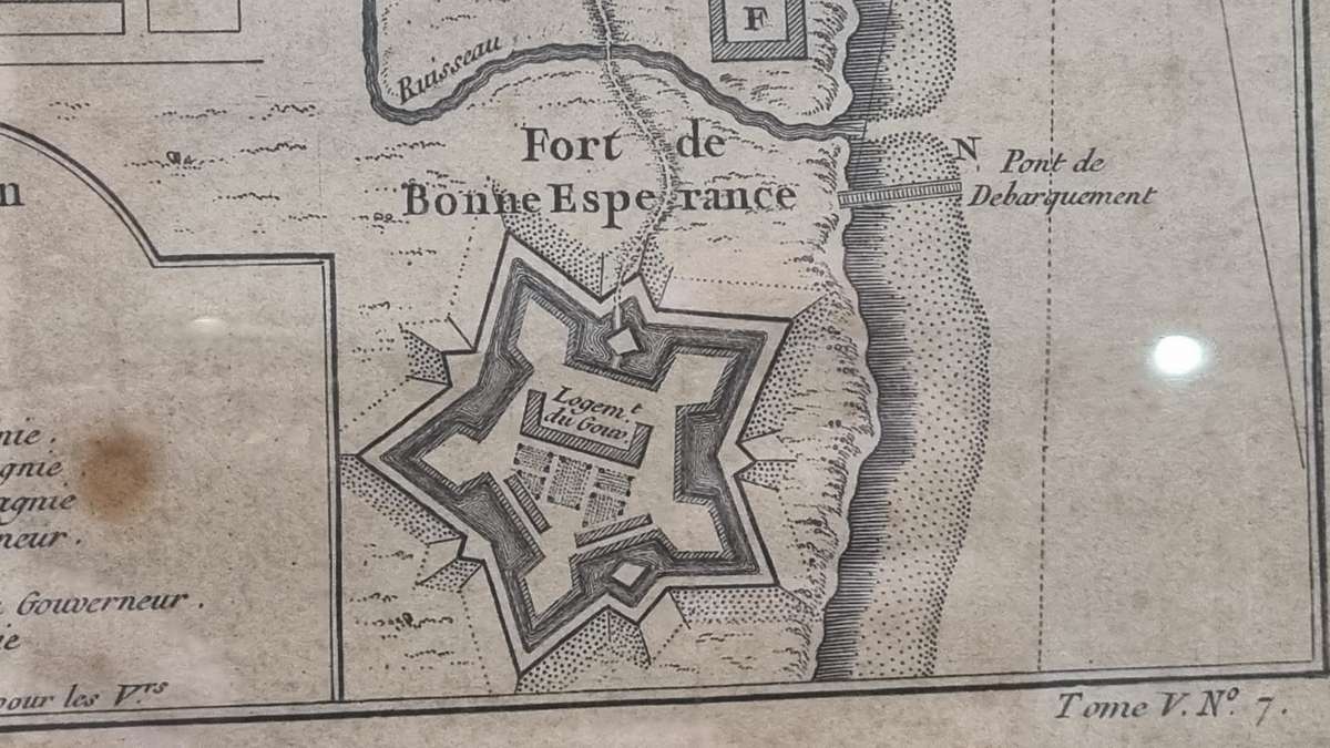 Map Plan of Cape Town, 1760. Original Engraving by Jacques-Nicolas Bellin (1703-1772)