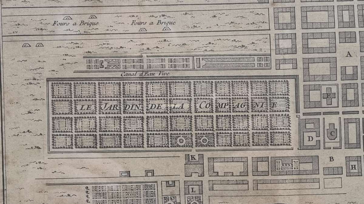 Map Plan of Cape Town, 1760. Original Engraving by Jacques-Nicolas Bellin (1703-1772)