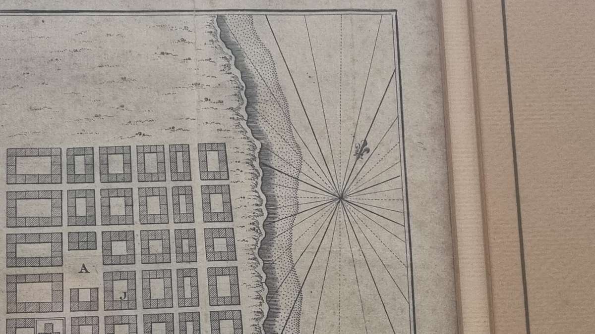 Map Plan of Cape Town, 1760. Original Engraving by Jacques-Nicolas Bellin (1703-1772)