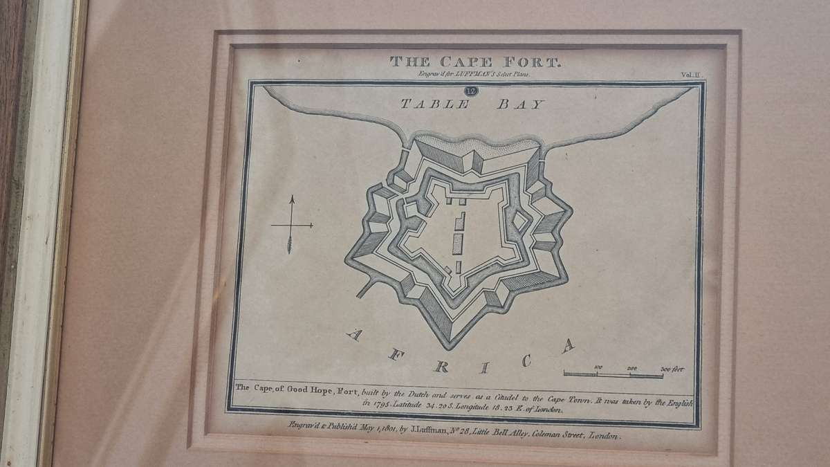 Plan of The Cape Fort 1801 ( Castle at Cape Town ). Engraved for Luffman's Select Plans.