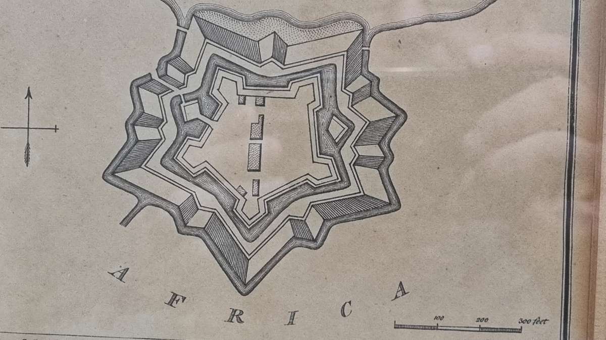 Plan of The Cape Fort 1801 ( Castle at Cape Town ). Engraved for Luffman's Select Plans.