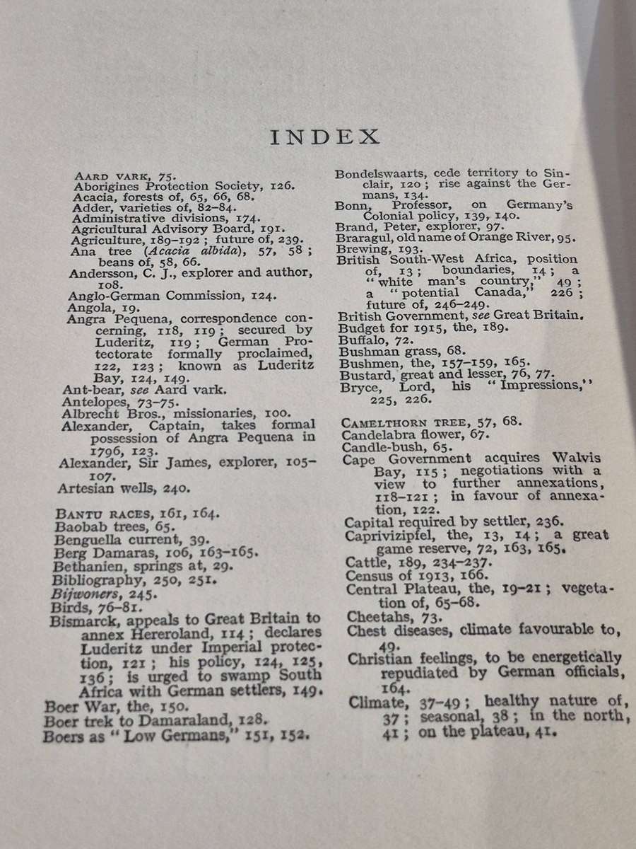 South-West Africa by William Eveleigh. 1915 Rare. Very good condition, fair dust jacket. Protected.