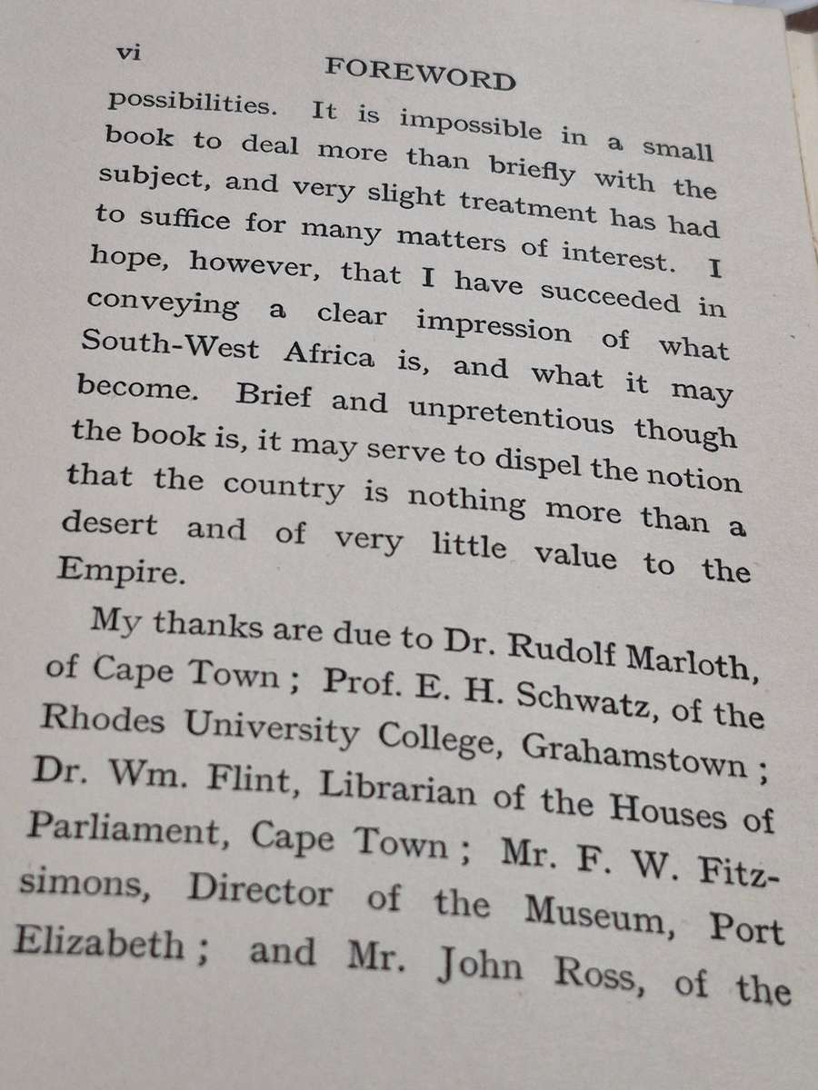 South-West Africa by William Eveleigh. 1915 Rare. Very good condition, fair dust jacket. Protected.