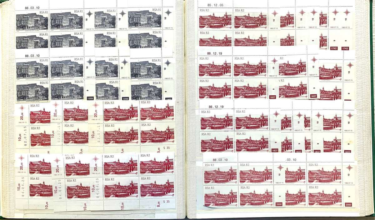 RSA Buildings collection of blocks - different dates & cylinders - in 16 pg/32 side lighthouse album