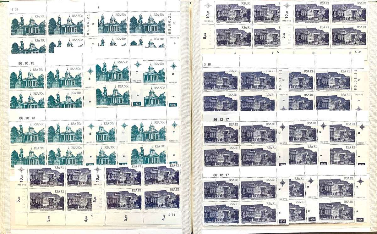 RSA Buildings collection of blocks - different dates & cylinders - in 16 pg/32 side lighthouse album