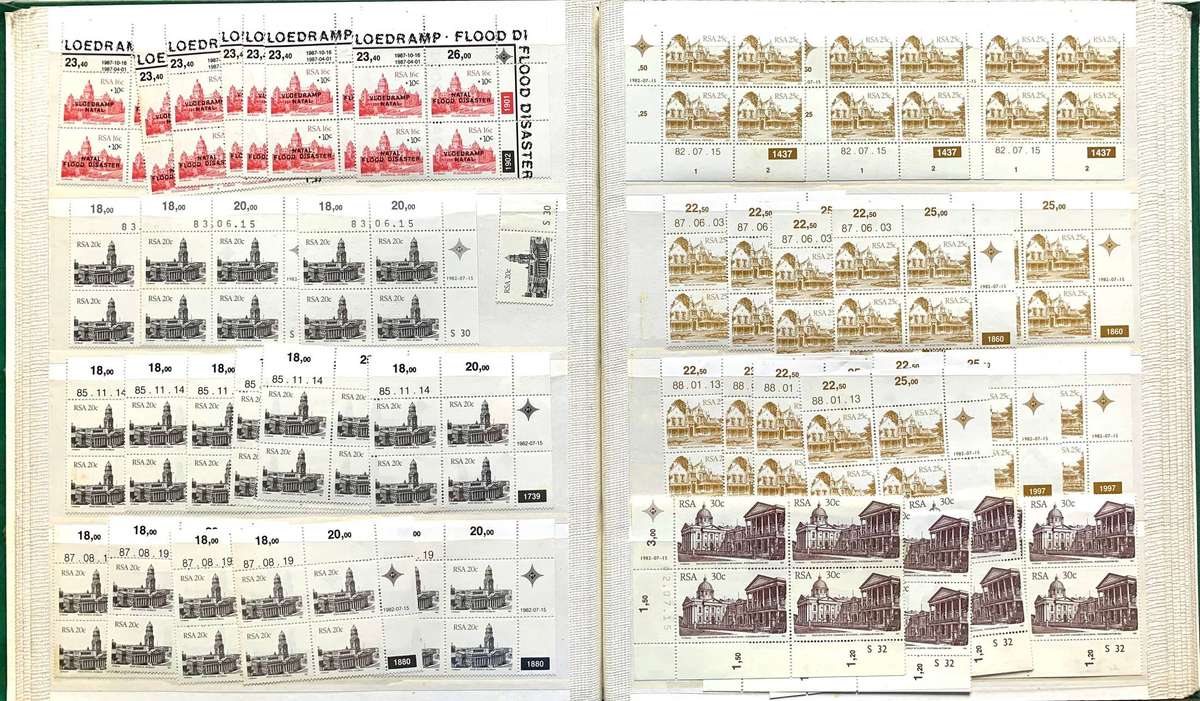 RSA Buildings collection of blocks - different dates & cylinders - in 16 pg/32 side lighthouse album