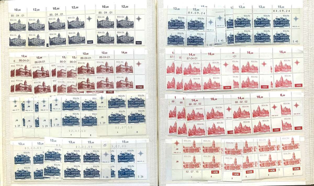 RSA Buildings collection of blocks - different dates & cylinders - in 16 pg/32 side lighthouse album