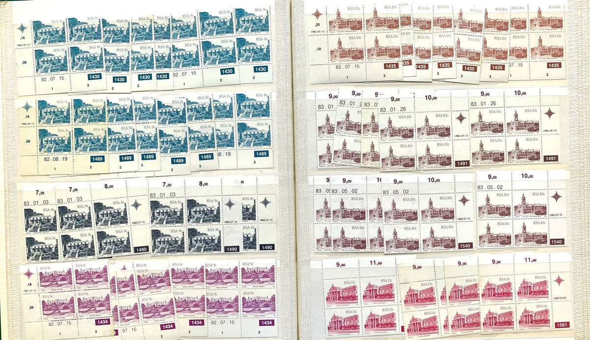 RSA Buildings collection of blocks - different dates & cylinders - in 16 pg/32 side lighthouse album
