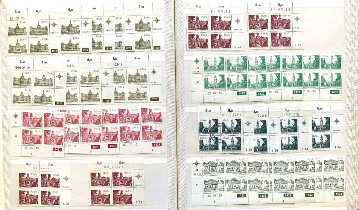 RSA Buildings collection of blocks - different dates & cylinders - in 16 pg/32 side lighthouse album