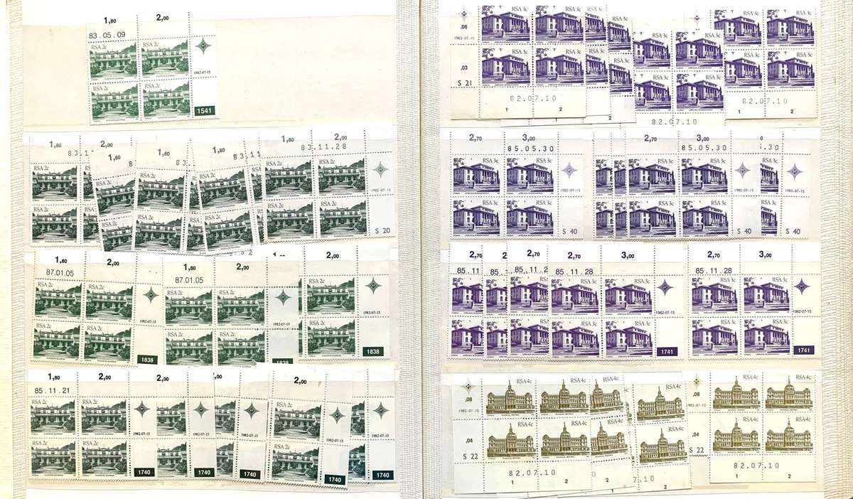 RSA Buildings collection of blocks - different dates & cylinders - in 16 pg/32 side lighthouse album