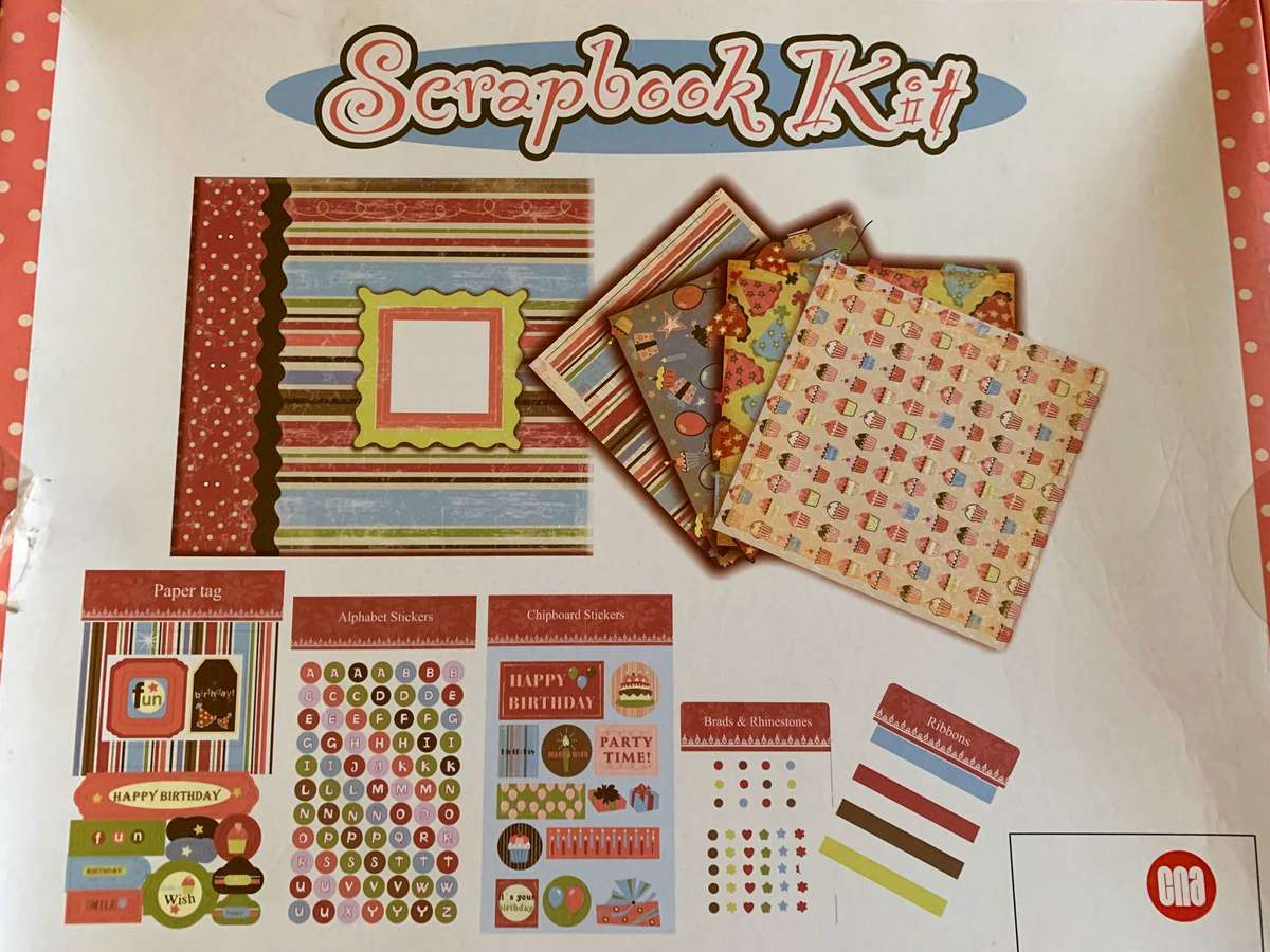 NEW Happy Birthday Scrapbook kit - Unused - see images for contents